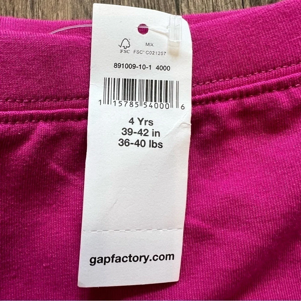 NWT Gap Baby Set Of Pink Pants And White Sparkly Short SleevesTulle Top Size 4